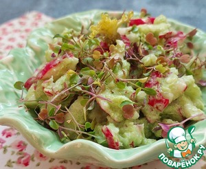 Салат с редисом и руколой "Зелёнка"