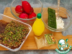 Салат с редисом и руколой "Зелёнка"