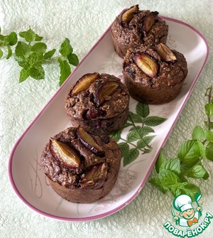 Запечённая овсянка со сливой