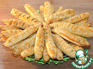 Булочки-трубочки с творогом и повидлом