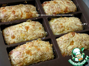 Сырно-чесночные булочки "Два сыра"