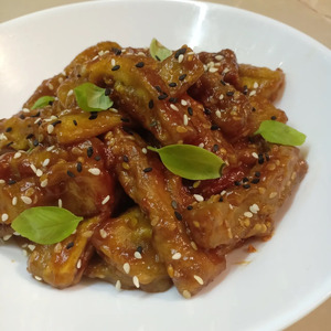 Баклажаны в кисло-сладком соусе