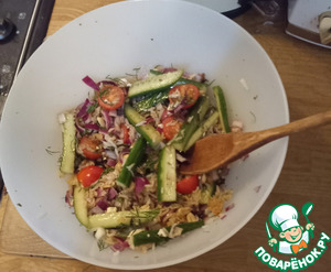 Жареный рис с овощами и травами Жареный рис с овощами и травами