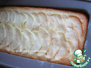 Слоёный манник с яблоками Слоёный манник с яблоками