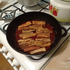 Баклажаны в кисло-сладком соусе