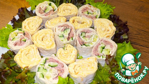 Закусочные роллы из лаваша